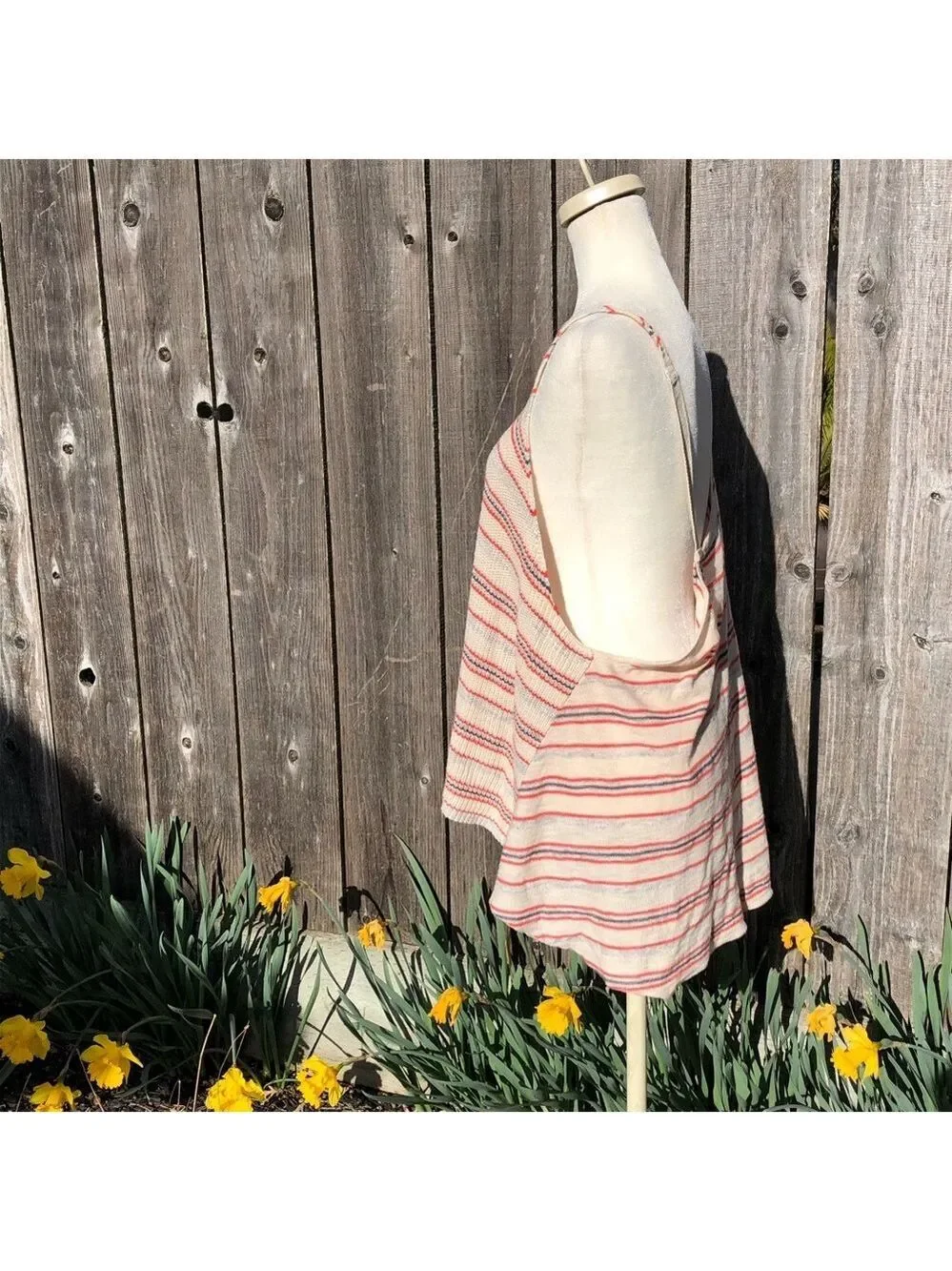 Free People Stripe Sailor Tank Ivory Combo- Size M